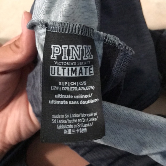 PINK cross back gray sports bra - Picture 5 of 5